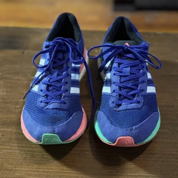 Adidas Adizero Boston Boost 5 Women’s Blue Running Shoes Size US 7 UK 5.5 - Picture 1 of 6